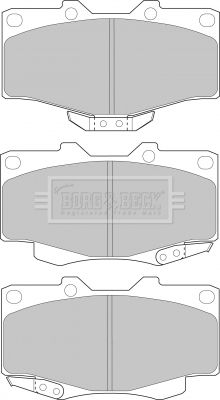 BBP1469 BORG & BECK Комплект тормозных колодок, дисковый тормоз