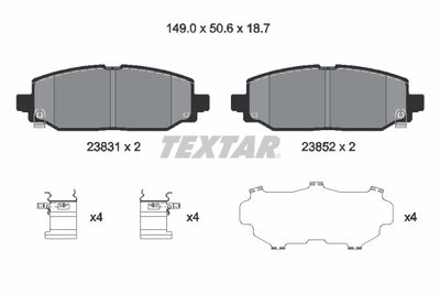 2383101 TEXTAR Комплект тормозных колодок, дисковый тормоз