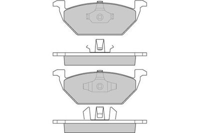 120835 E.T.F. Комплект тормозных колодок, дисковый тормоз