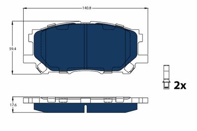 GDB3338BTE TRW Комплект тормозных колодок, дисковый тормоз