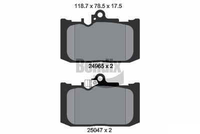 BPD2302 BENDIX Braking Комплект тормозных колодок, дисковый тормоз