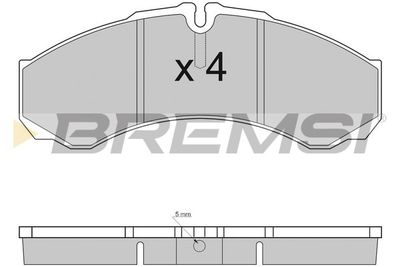 BP2925 BREMSI Комплект тормозных колодок, дисковый тормоз