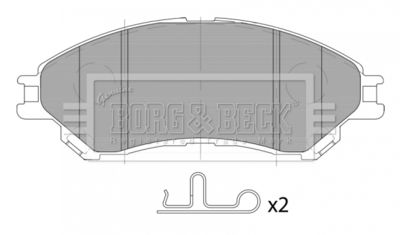 BBP2465 BORG & BECK Комплект тормозных колодок, дисковый тормоз