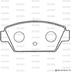 SN830 ADVICS Комплект тормозных колодок, дисковый тормоз