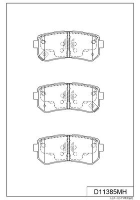 D11385MH MK Kashiyama Комплект тормозных колодок, дисковый тормоз