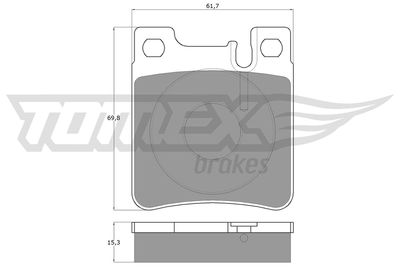 TX1273 TOMEX Brakes Комплект тормозных колодок, дисковый тормоз