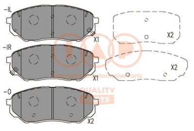 70421183 IAP QUALITY PARTS Комплект тормозных колодок, дисковый тормоз