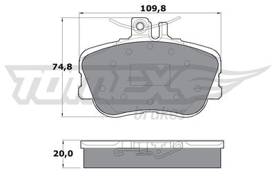 TX1146 TOMEX Brakes Комплект тормозных колодок, дисковый тормоз