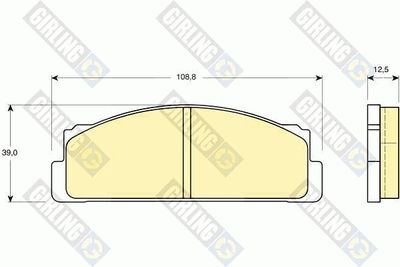 6101053 GIRLING Комплект тормозных колодок, дисковый тормоз