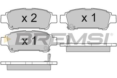 BP3042 BREMSI Комплект тормозных колодок, дисковый тормоз
