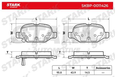 SKBP0011426 Stark Комплект тормозных колодок, дисковый тормоз