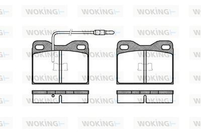 P108314 WOKING Комплект тормозных колодок, дисковый тормоз