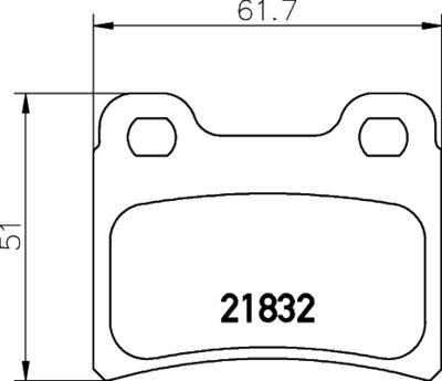 8DB355037371 HELLA Комплект тормозных колодок, дисковый тормоз