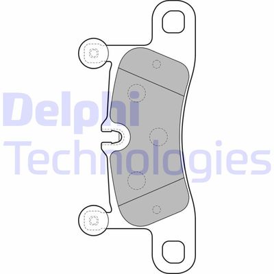 LP2233 DELPHI Комплект тормозных колодок, дисковый тормоз