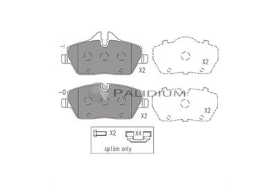 P11031 ASHUKI by Palidium Комплект тормозных колодок, дисковый тормоз