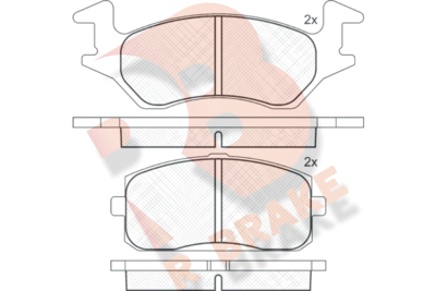 RB0629 R BRAKE Комплект тормозных колодок, дисковый тормоз