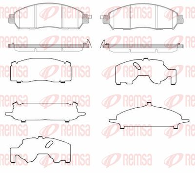 161224 REMSA Комплект тормозных колодок, дисковый тормоз