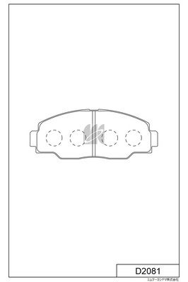 D2081 MK Kashiyama Комплект тормозных колодок, дисковый тормоз