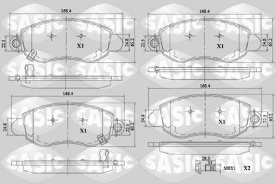 6216112 SASIC Комплект тормозных колодок, дисковый тормоз