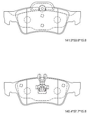 KD7741 ASIMCO Комплект тормозных колодок, дисковый тормоз