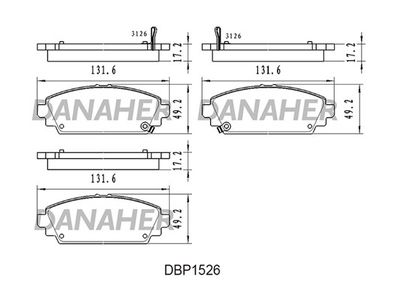 DBP1526 DANAHER Комплект тормозных колодок, дисковый тормоз