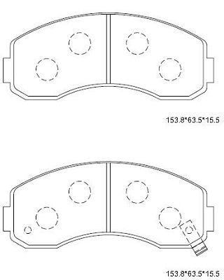 KD9620 ASIMCO Комплект тормозных колодок, дисковый тормоз