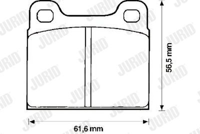 571213J JURID Комплект тормозных колодок, дисковый тормоз