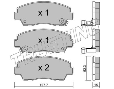 2920 TRUSTING Комплект тормозных колодок, дисковый тормоз