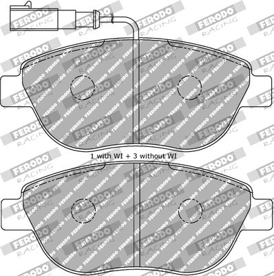 FDS1467 FERODO RACING Комплект тормозных колодок, дисковый тормоз