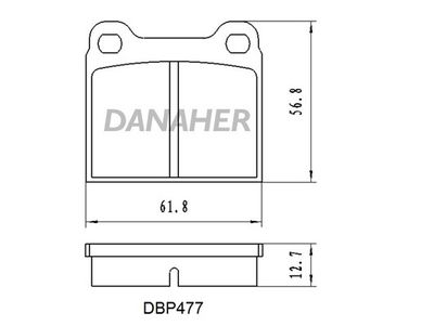 DBP477 DANAHER Комплект тормозных колодок, дисковый тормоз