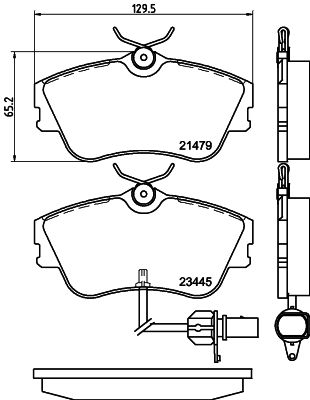 8DB355030801 HELLA PAGID Комплект тормозных колодок, дисковый тормоз