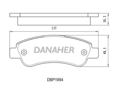 DBP1994 DANAHER Комплект тормозных колодок, дисковый тормоз