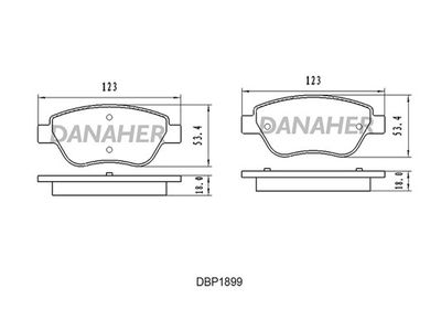 DBP1899 DANAHER Комплект тормозных колодок, дисковый тормоз