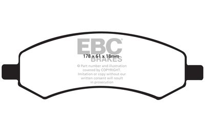DP1738 EBC Brakes Комплект тормозных колодок, дисковый тормоз