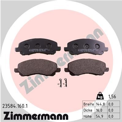 235841601 ZIMMERMANN Комплект тормозных колодок, дисковый тормоз