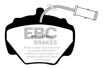 DP663 EBC Brakes Комплект тормозных колодок, дисковый тормоз