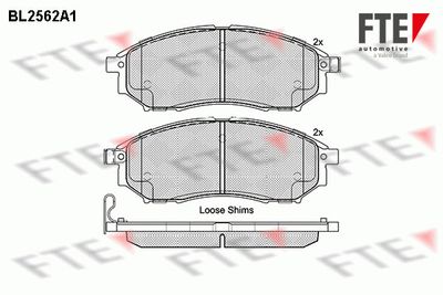 BL2562A1 FTE Комплект тормозных колодок, дисковый тормоз