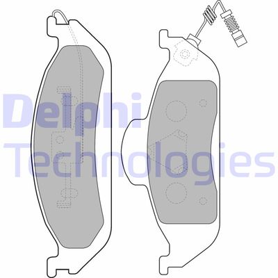 LP1299 DELPHI Комплект тормозных колодок, дисковый тормоз