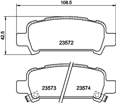 8DB355029441 HELLA PAGID Комплект тормозных колодок, дисковый тормоз