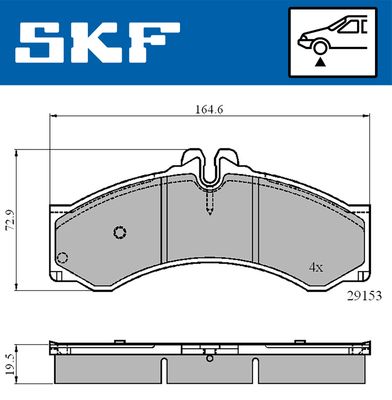 VKBP80251 SKF Комплект тормозных колодок, дисковый тормоз
