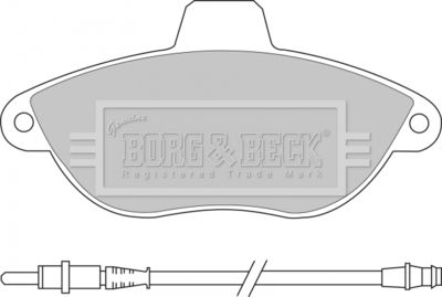 BBP1461 BORG & BECK Комплект тормозных колодок, дисковый тормоз