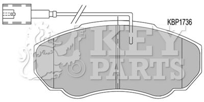 KBP1736 KEY PARTS Комплект тормозных колодок, дисковый тормоз