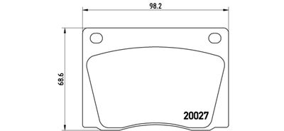 P36001 BREMBO Комплект тормозных колодок, дисковый тормоз