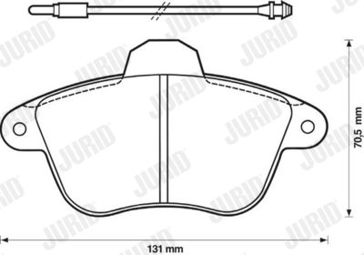 571733D JURID Комплект тормозных колодок, дисковый тормоз