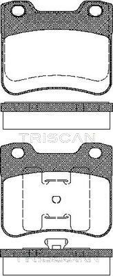 811028005 TRISCAN Комплект тормозных колодок, дисковый тормоз