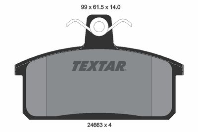 2466301 TEXTAR Комплект тормозных колодок, дисковый тормоз