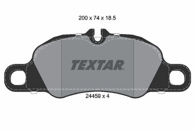 2445901 TEXTAR Комплект тормозных колодок, дисковый тормоз