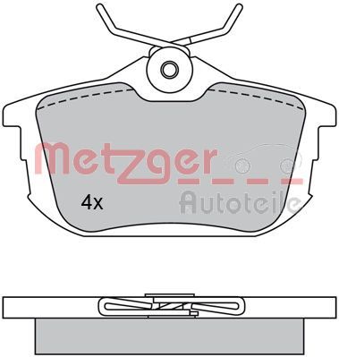 1170021 METZGER Комплект тормозных колодок, дисковый тормоз