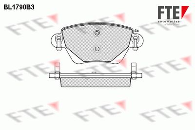 BL1790B3 FTE Комплект тормозных колодок, дисковый тормоз