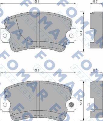 FO429081 FOMAR Friction Комплект тормозных колодок, дисковый тормоз